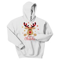 Merry Christmas Reindeer Cute Holiday Kids Hoodie