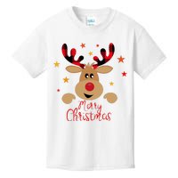 Merry Christmas Reindeer Cute Holiday Kids T-Shirt