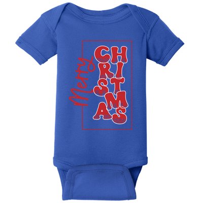 Merry Christmas Red Cheetah Print Tree With Plaid Holiday Gift Baby Bodysuit