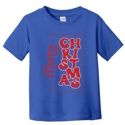 Merry Christmas Red Cheetah Print Tree With Plaid Holiday Gift Toddler T-Shirt