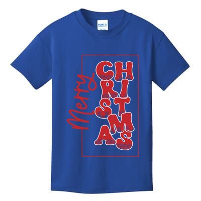 Merry Christmas Red Cheetah Print Tree With Plaid Holiday Gift Kids T-Shirt