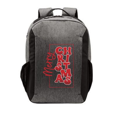 Merry Christmas Red Cheetah Print Tree With Plaid Holiday Gift Vector Backpack