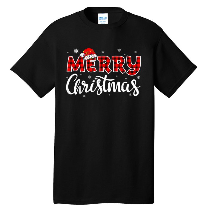 Merry Christmas Reindeer Xmas Family Women Funny Tall T-Shirt