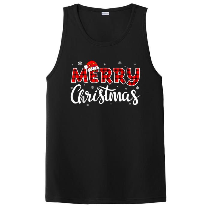 Merry Christmas Reindeer Xmas Family Women Funny PosiCharge Competitor Tank