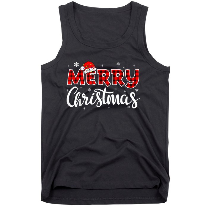 Merry Christmas Reindeer Xmas Family Women Funny Tank Top