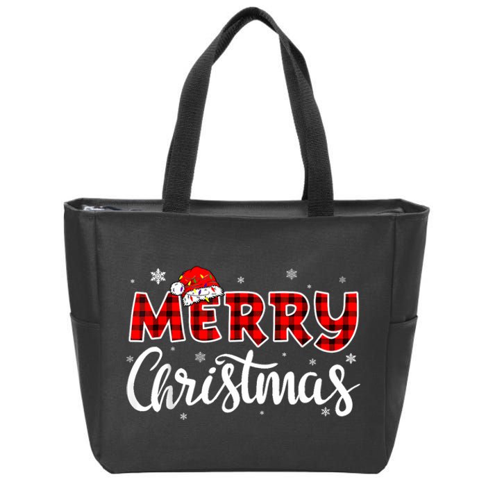 Merry Christmas Reindeer Xmas Family Women Funny Zip Tote Bag