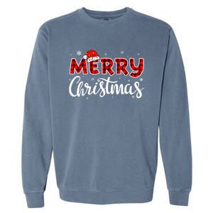 Merry Christmas Reindeer Xmas Family Women Funny Garment-Dyed Sweatshirt