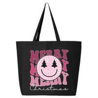 Merry Christmas Retro Leopard Smile 25L Jumbo Tote