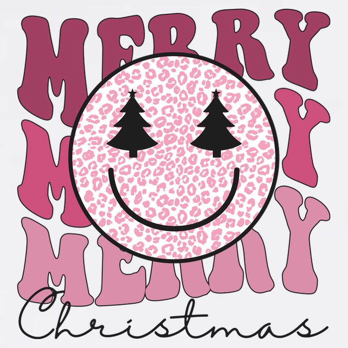 Merry Christmas Retro Leopard Smile Sweatshirt