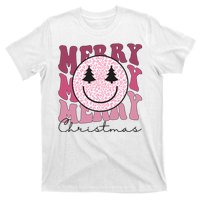 Merry Christmas Retro Leopard Smile T-Shirt