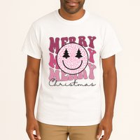 Merry Christmas Retro Leopard Smile Tall T-Shirt