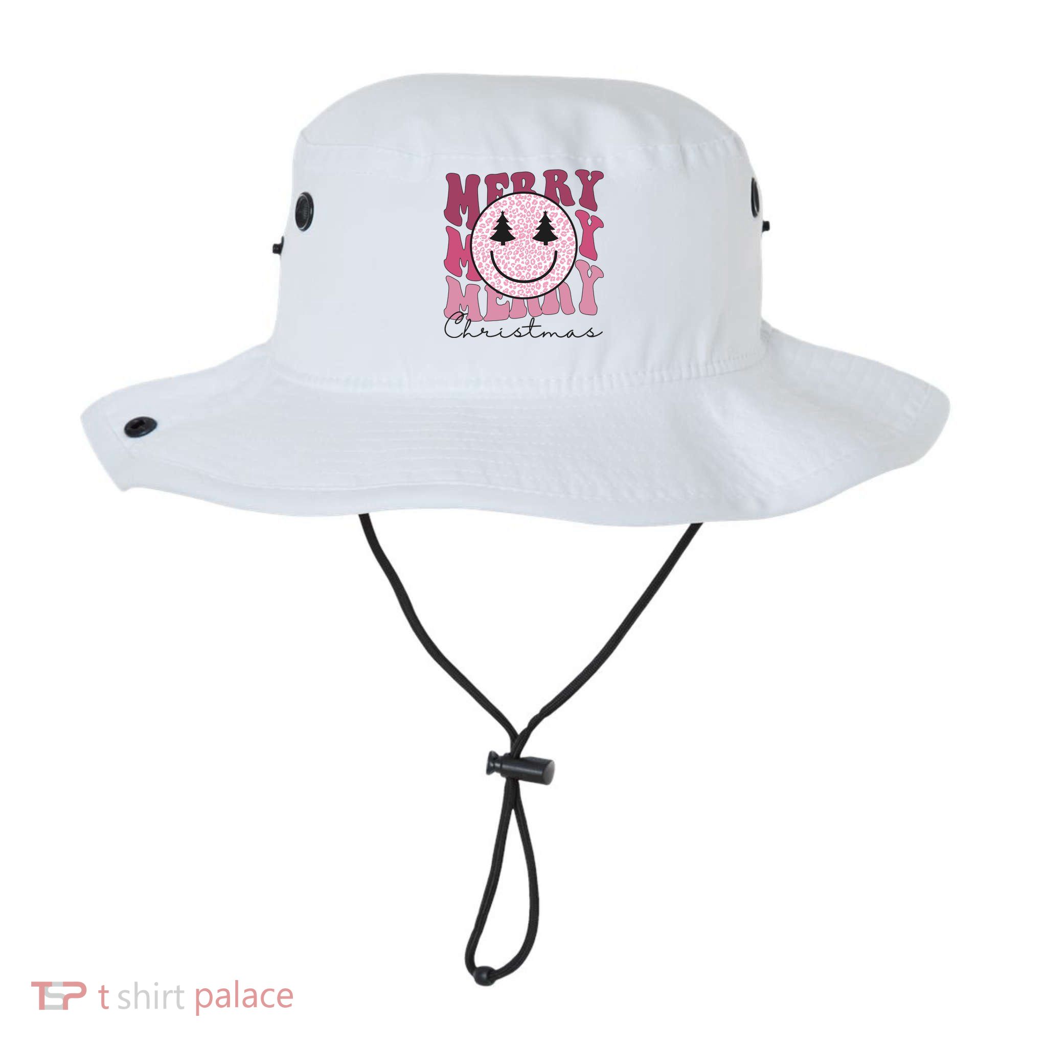 Merry Christmas Retro Leopard Smile Legacy Cool Fit Booney Bucket Hat