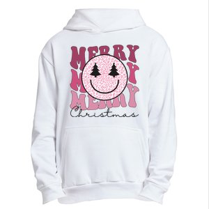 Merry Christmas Retro Leopard Smile Urban Pullover Hoodie