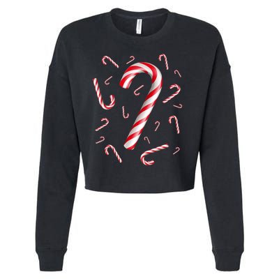 Merry Christmas Reindeer Cute Cropped Pullover Crew