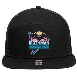 Mothman Cryptozoology Retro Cryptid 7 Panel Mesh Trucker Snapback Hat