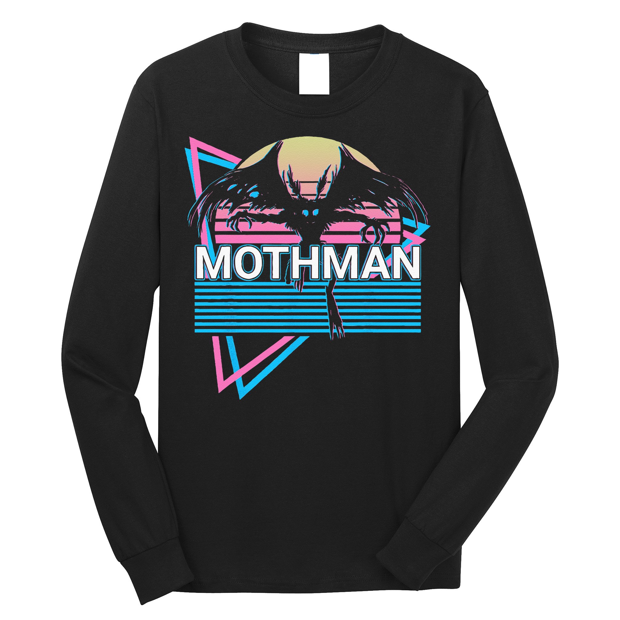 Mothman Cryptozoology Retro Cryptid Long Sleeve Shirt