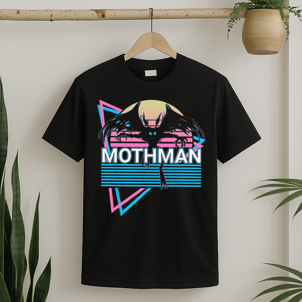 Mothman Cryptozoology Retro Cryptid T-Shirt