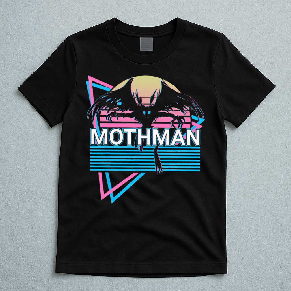 Mothman Cryptozoology Retro Cryptid T-Shirt