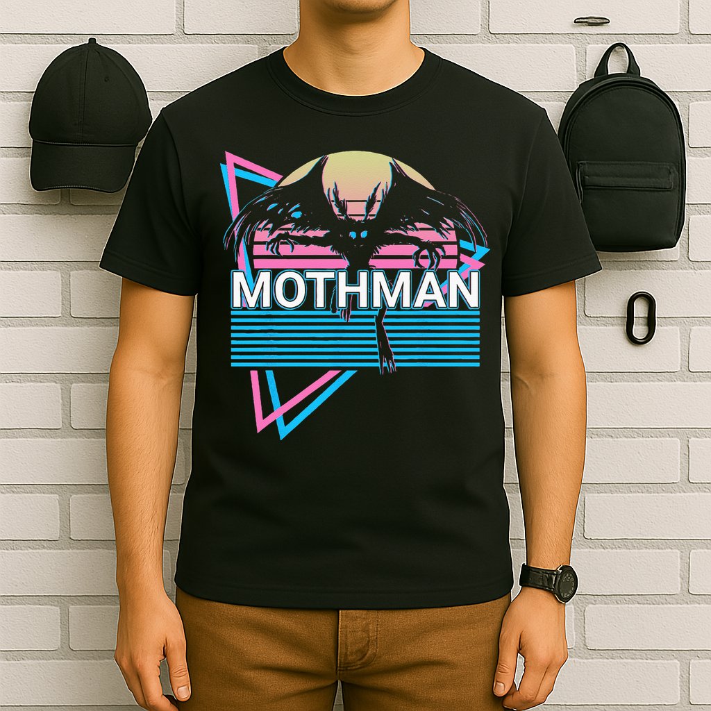 Mothman Cryptozoology Retro Cryptid T-Shirt