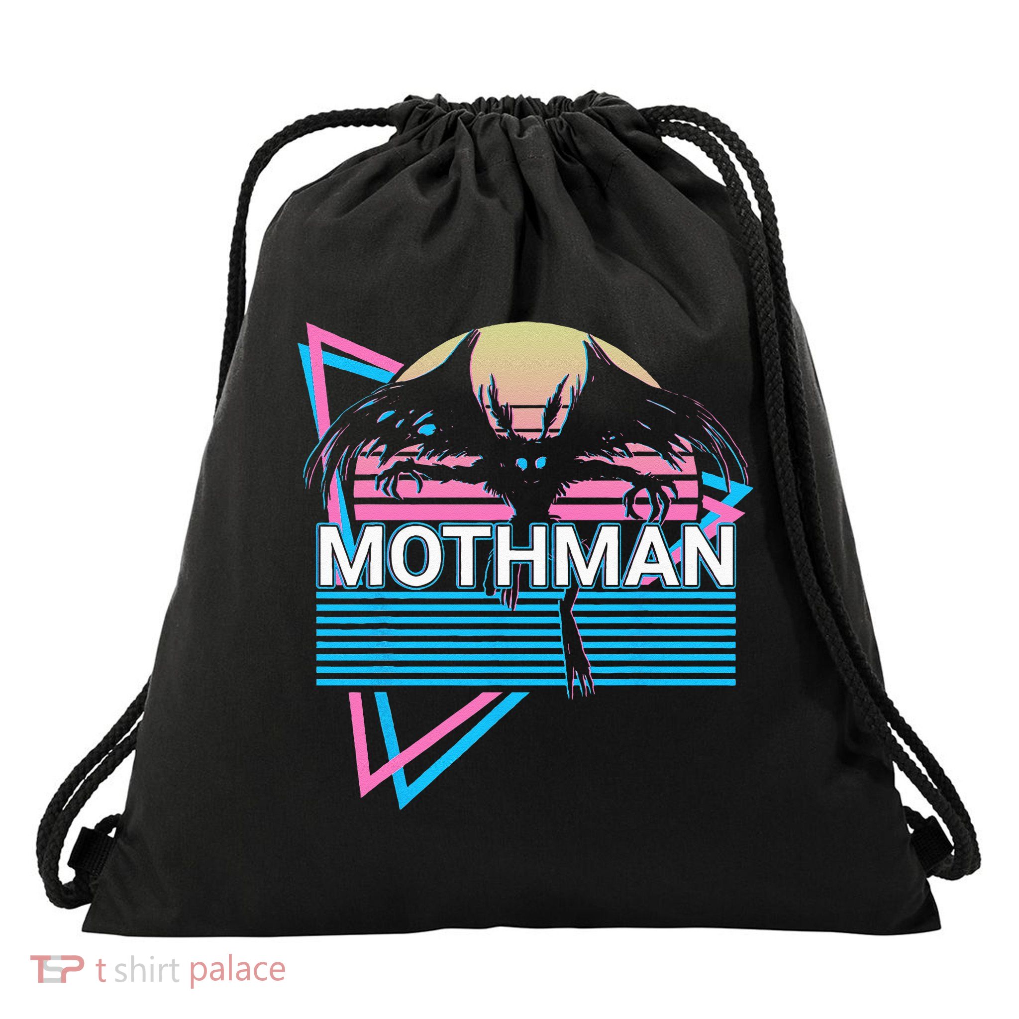 Mothman Cryptozoology Retro Cryptid Drawstring Bag