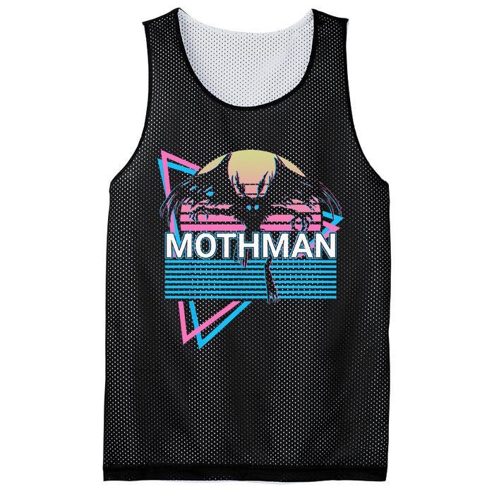 Mothman Cryptozoology Retro Cryptid Mesh Reversible Basketball Jersey Tank