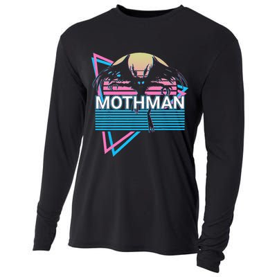 Mothman Cryptozoology Retro Cryptid Cooling Performance Long Sleeve Crew