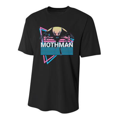 Mothman Cryptozoology Retro Cryptid Youth Performance Sprint T-Shirt