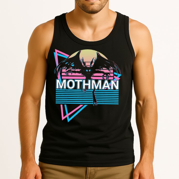 Mothman Cryptozoology Retro Cryptid Tank Top