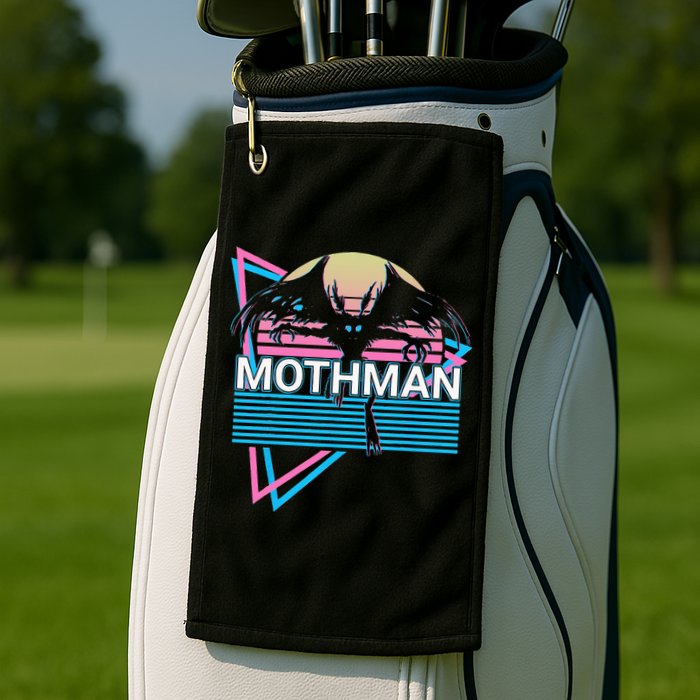 Mothman Cryptozoology Retro Cryptid Golf Towel