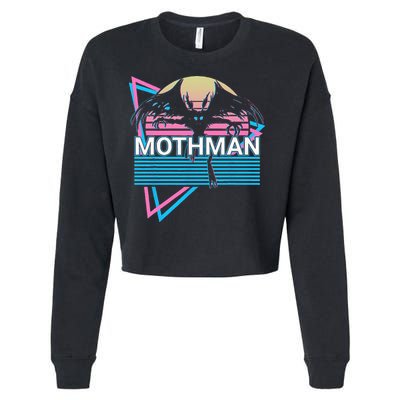 Mothman Cryptozoology Retro Cryptid Cropped Pullover Crew