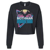 Mothman Cryptozoology Retro Cryptid Cropped Pullover Crew