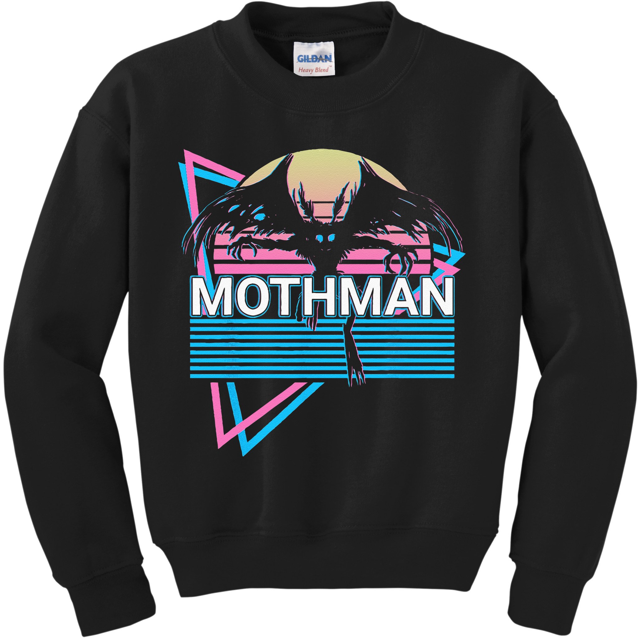 Mothman Cryptozoology Retro Cryptid Kids Sweatshirt