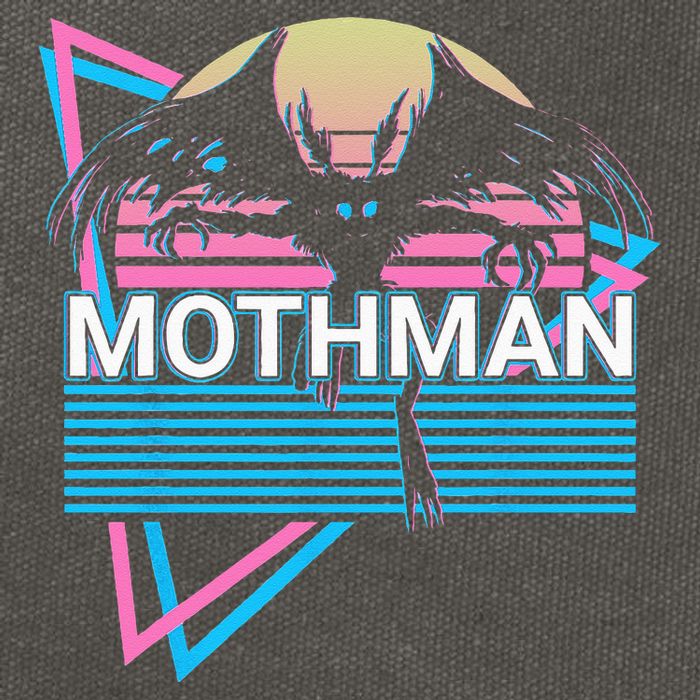 Mothman Cryptozoology Retro Cryptid Cotton Canvas Backpack