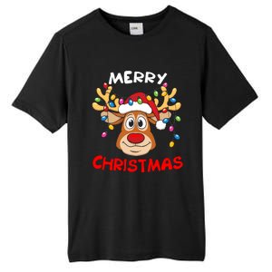 Merry Christmas Reindeer Xmas Family Tall Fusion ChromaSoft Performance T-Shirt