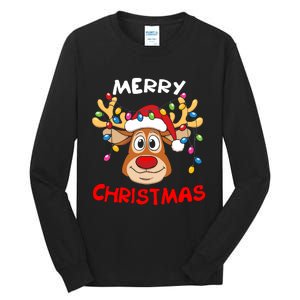 Merry Christmas Reindeer Xmas Family Tall Long Sleeve T-Shirt