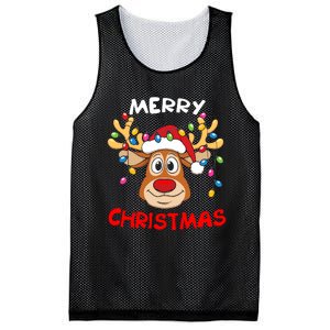 Merry Christmas Reindeer Xmas Family Mesh Reversible Basketball Jersey Tank