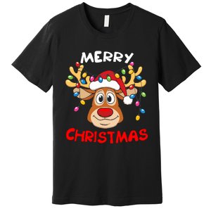 Merry Christmas Reindeer Xmas Family Premium T-Shirt