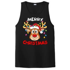 Merry Christmas Reindeer Xmas Family PosiCharge Competitor Tank