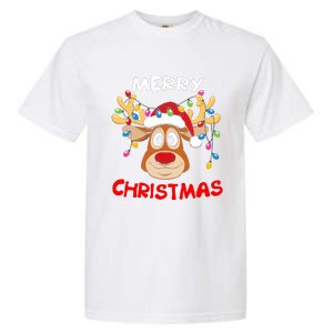 Merry Christmas Reindeer Xmas Family Garment-Dyed Heavyweight T-Shirt