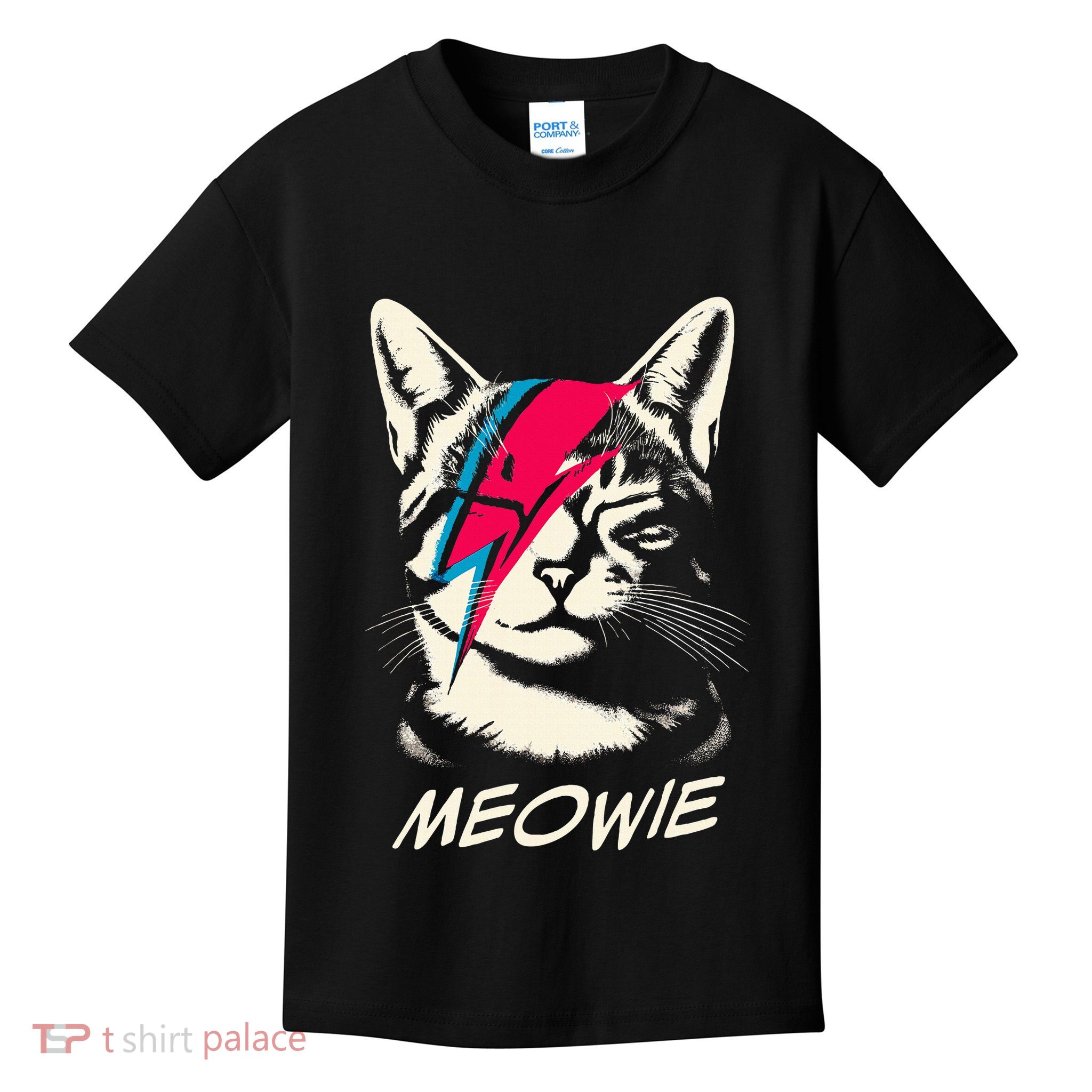 Meowie Cat Rock Music Concert Band Funny Cat Kids T-Shirt