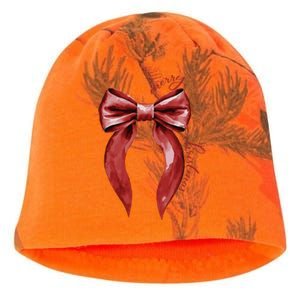 Merry Christmas Red Coquette Bow Merry And Bright Kati - Camo Knit Beanie