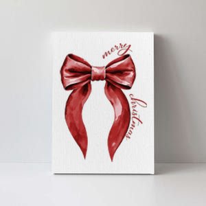 Merry Christmas Red Coquette Bow Merry And Bright Canvas