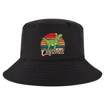 Merry Christmas Retro Vintage Trex Christmas Tree Rex Meaningful Gift Cool Comfort Performance Bucket Hat