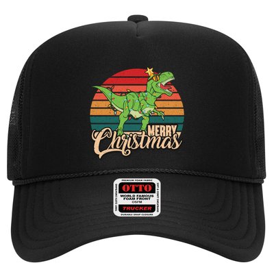 Merry Christmas Retro Vintage Trex Christmas Tree Rex Meaningful Gift Trucker Hat