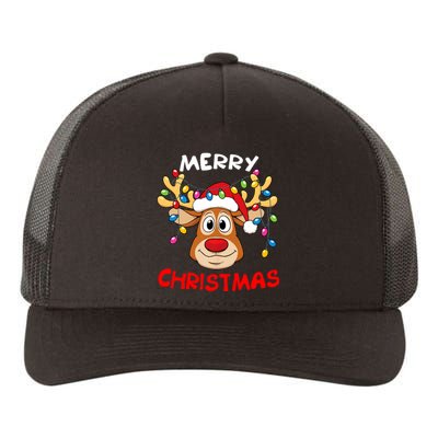 Merry Christmas Reindeer Xmas Family Yupoong Adult 5-Panel Trucker Hat