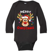 Merry Christmas Reindeer Xmas Family Baby Long Sleeve Bodysuit