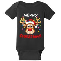 Merry Christmas Reindeer Xmas Family Baby Bodysuit