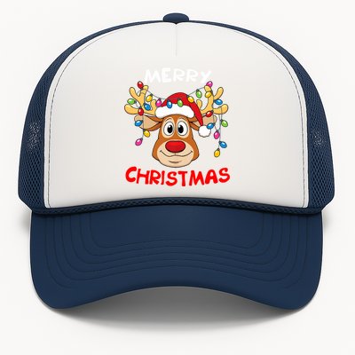 Merry Christmas Reindeer Xmas Family Trucker Hat