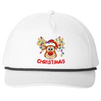 Merry Christmas Reindeer Xmas Family Snapback Five-Panel Rope Hat