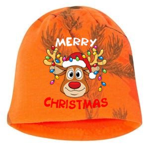 Merry Christmas Reindeer Xmas Family Kati - Camo Knit Beanie